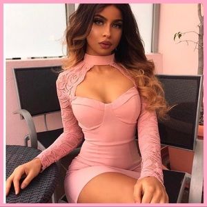 HELLO MOLLY | NWT Blush Lace Poetic Date Dress